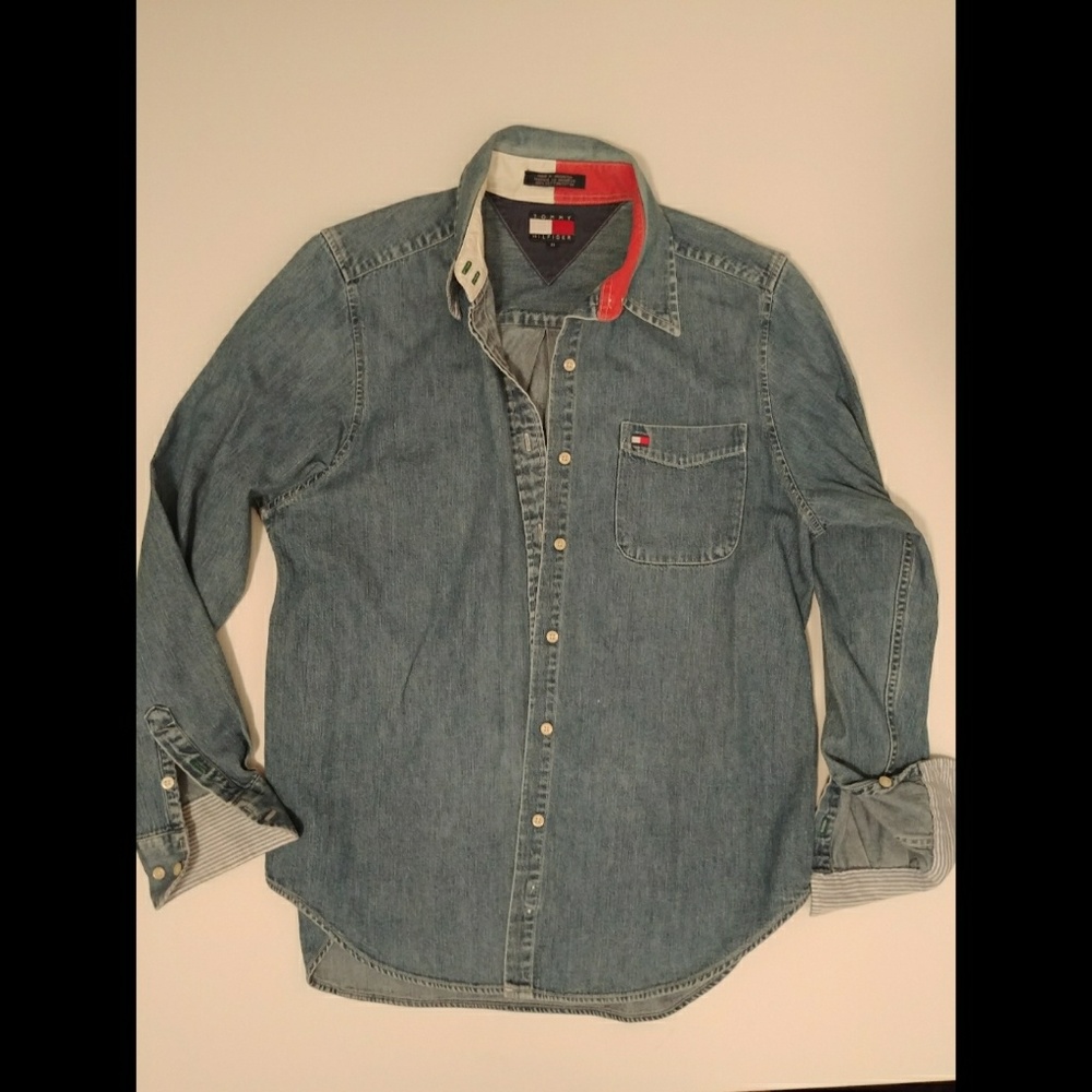 Vintage Tommy Hilfiger Denim Long Sleeve Button Up